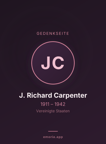 Gedenkportrait von J. Richard Carpenter