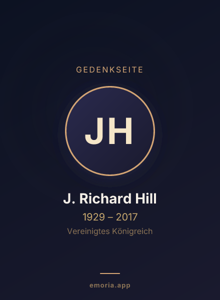 Gedenkportrait von J. Richard Hill