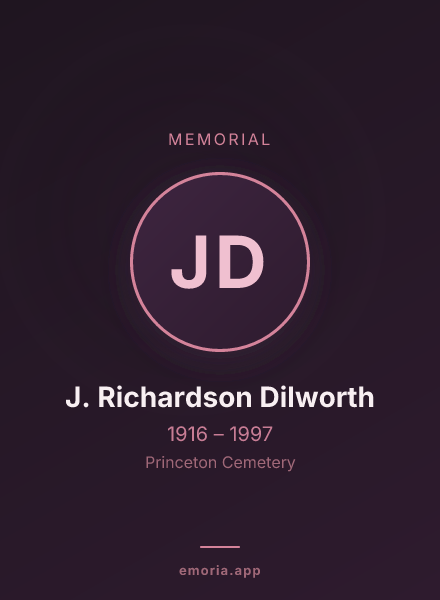 Memorial portrait of J. Richardson Dilworth