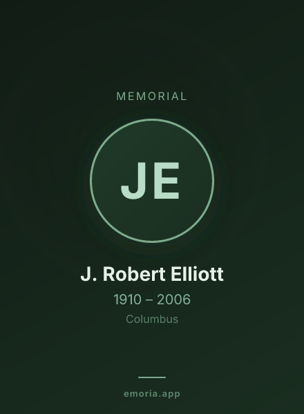 Memorial portrait of J. Robert Elliott