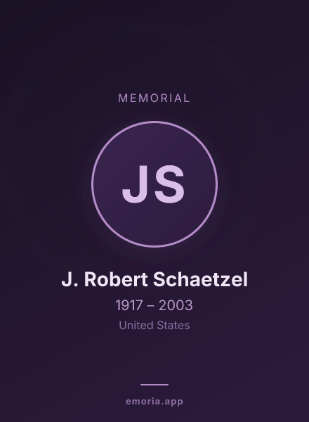 Memorial portrait of J. Robert Schaetzel