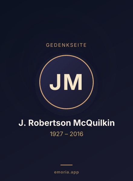 Gedenkportrait von J. Robertson McQuilkin
