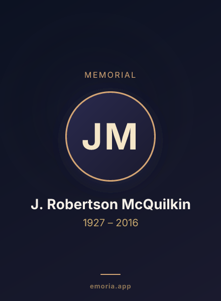 Memorial portrait of J. Robertson McQuilkin