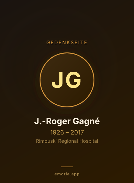 Gedenkportrait von J.-Roger Gagné