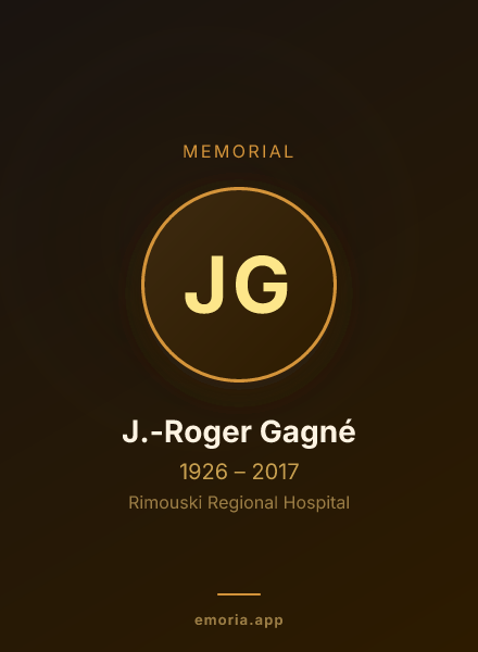 Memorial portrait of J.-Roger Gagné