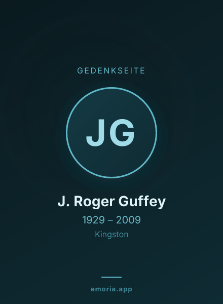 Gedenkportrait von J. Roger Guffey