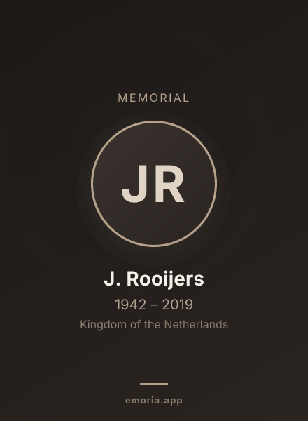 Memorial portrait of J. Rooijers