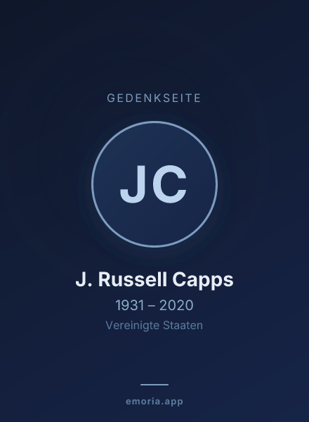 Gedenkportrait von J. Russell Capps