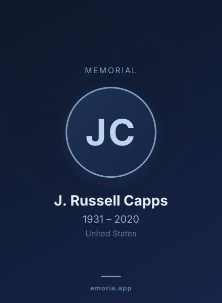 Memorial portrait of J. Russell Capps