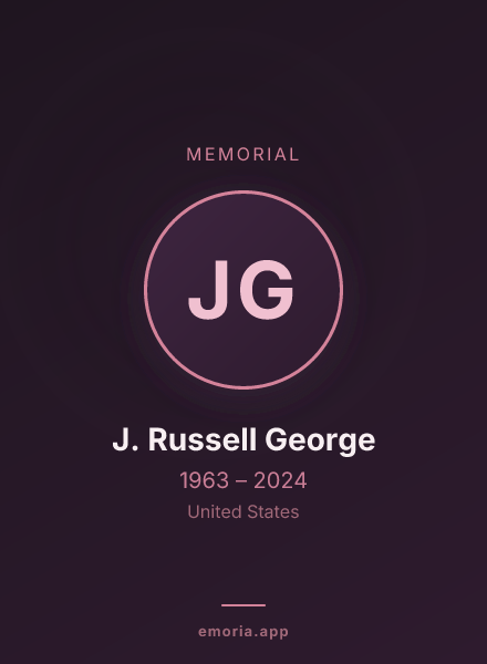 Memorial portrait of J. Russell George