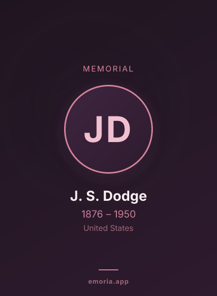 Memorial portrait of J. S. Dodge