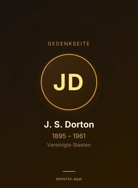 Gedenkportrait von J. S. Dorton