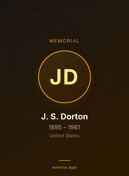 Memorial portrait of J. S. Dorton
