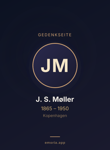 Gedenkportrait von J. S. Møller