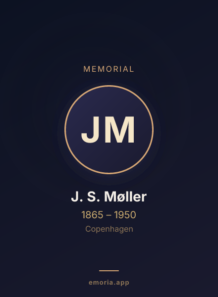 Memorial portrait of J. S. Møller