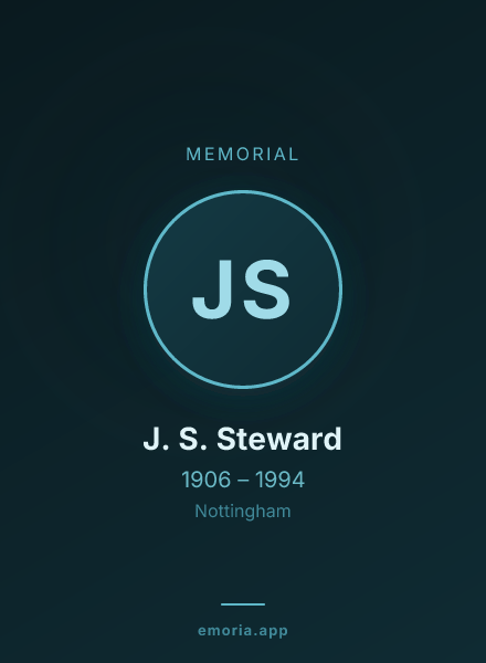 Memorial portrait of J. S. Steward