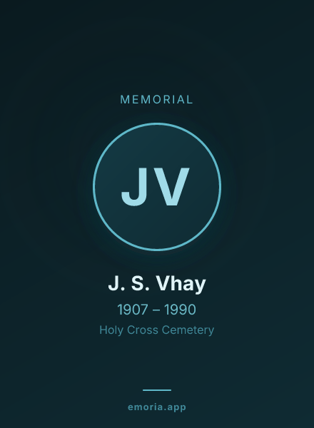 Memorial portrait of J. S. Vhay
