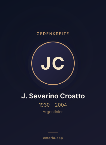 Gedenkportrait von J. Severino Croatto