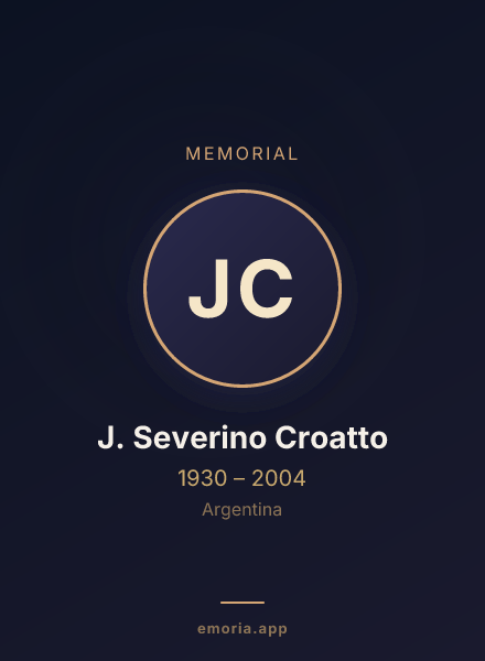 Memorial portrait of J. Severino Croatto