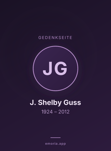 Gedenkportrait von J. Shelby Guss