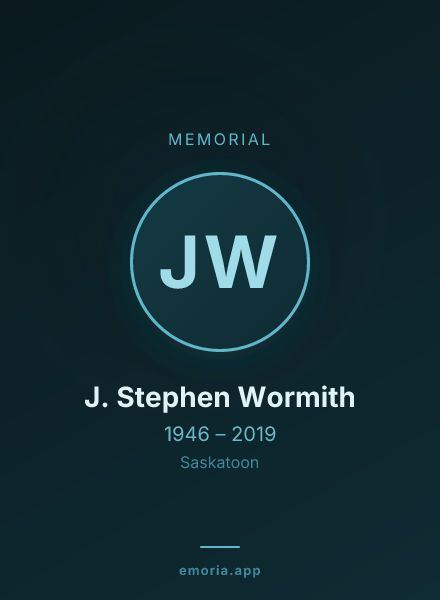 Memorial portrait of J. Stephen Wormith