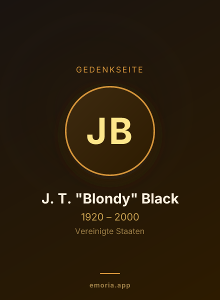 Gedenkportrait von J. T. "Blondy" Black