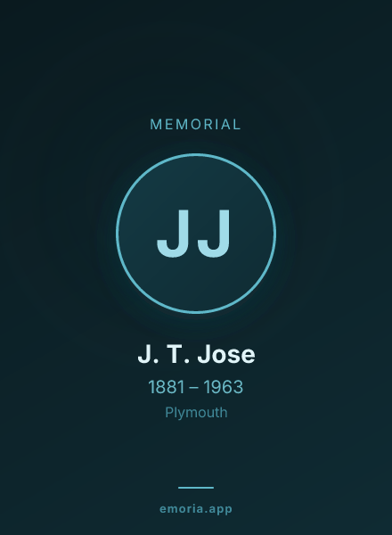 Memorial portrait of J. T. Jose