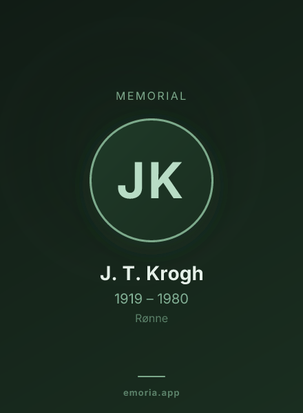 Memorial portrait of J. T. Krogh