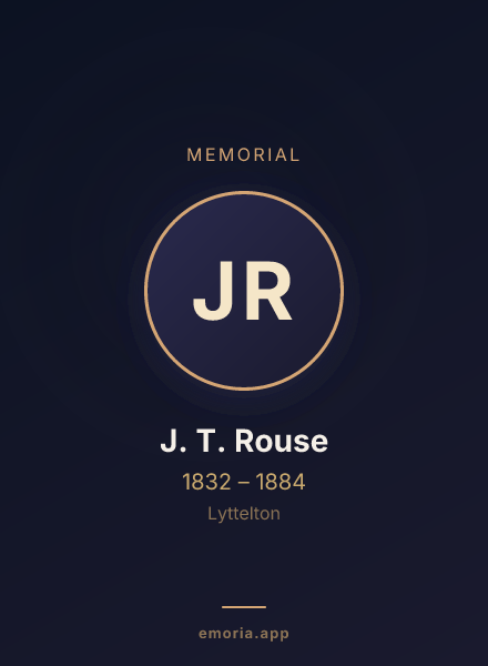 Memorial portrait of J. T. Rouse