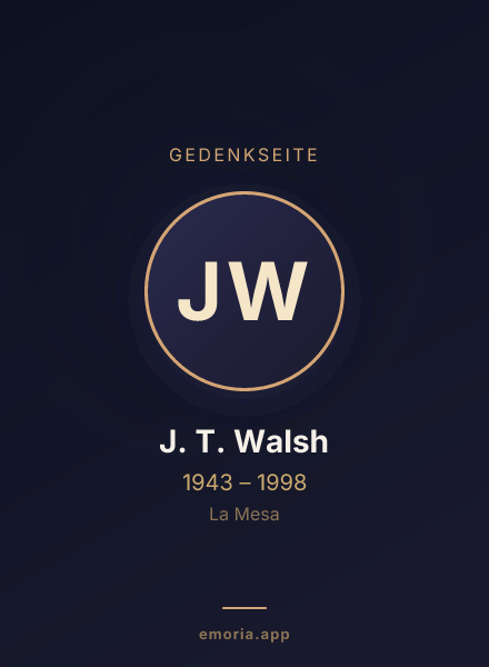 Gedenkportrait von J. T. Walsh