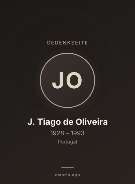 Gedenkportrait von J. Tiago de Oliveira