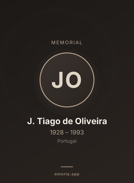 Memorial portrait of J. Tiago de Oliveira