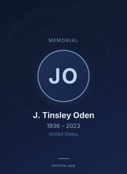 Memorial portrait of J. Tinsley Oden