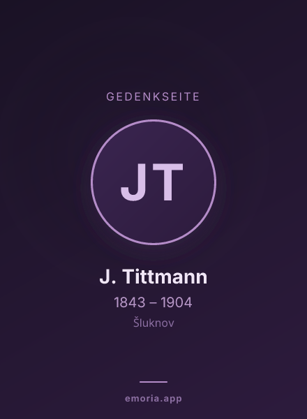 Gedenkportrait von J. Tittmann