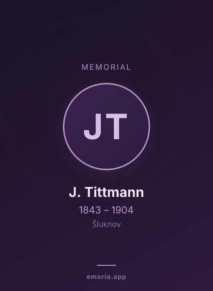 Memorial portrait of J. Tittmann