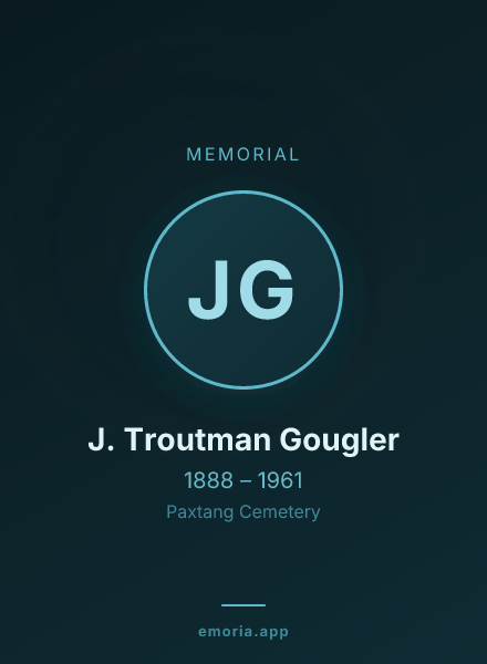 Memorial portrait of J. Troutman Gougler