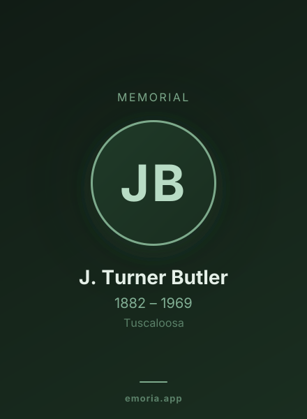 Memorial portrait of J. Turner Butler