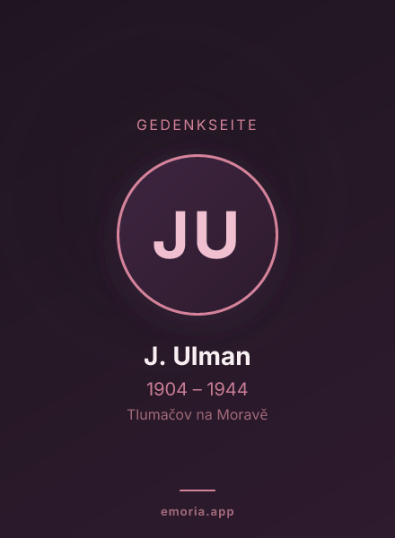 Gedenkportrait von J. Ulman