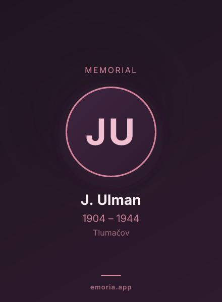 Memorial portrait of J. Ulman
