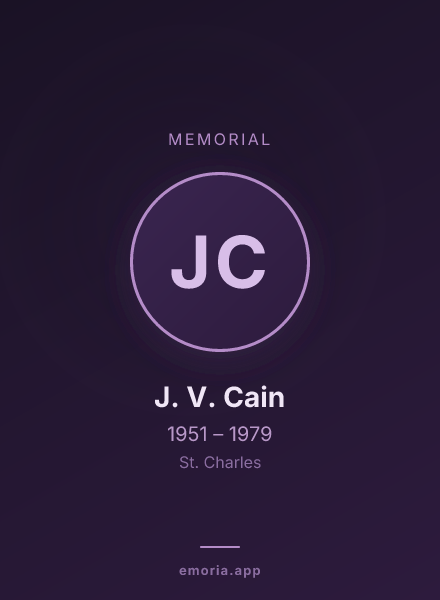 Memorial portrait of J. V. Cain