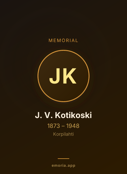 Memorial portrait of J. V. Kotikoski