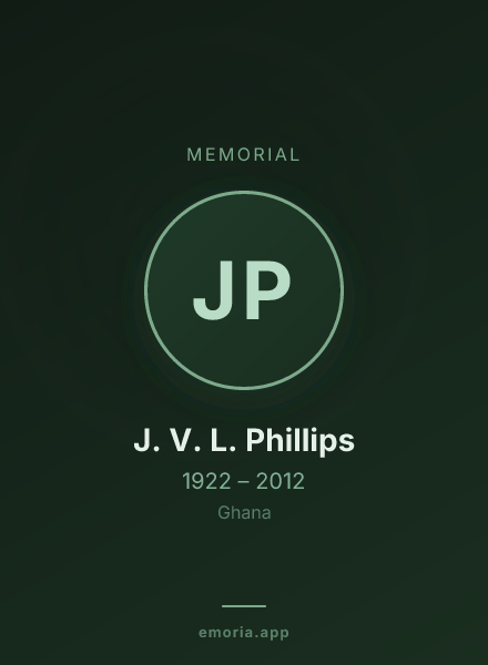 Memorial portrait of J. V. L. Phillips