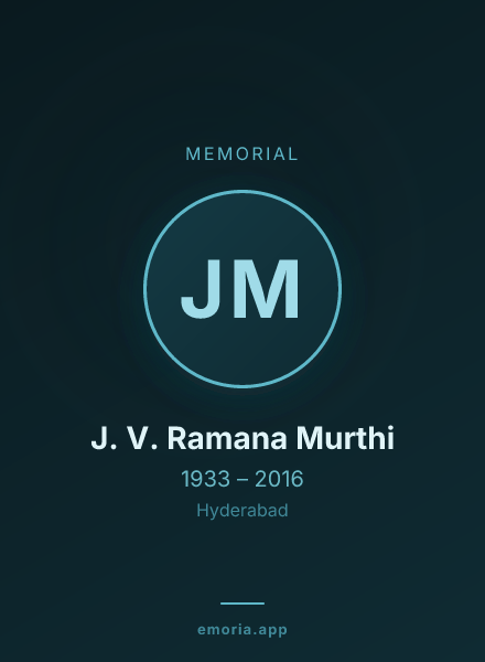 Memorial portrait of J. V. Ramana Murthi