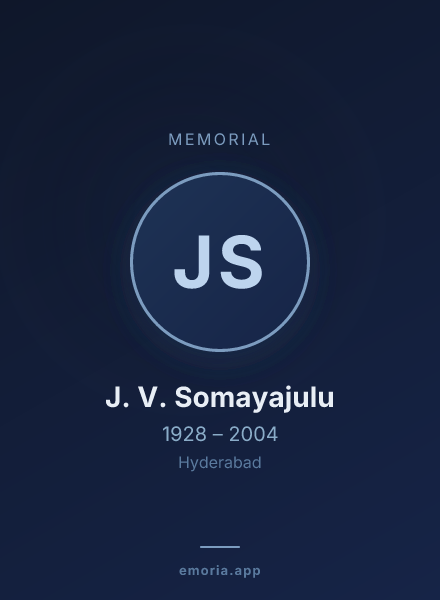 Memorial portrait of J. V. Somayajulu