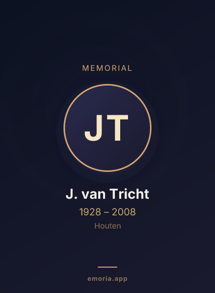 Memorial portrait of J. van Tricht