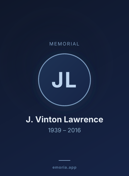 Memorial portrait of J. Vinton Lawrence