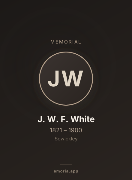 Memorial portrait of J. W. F. White