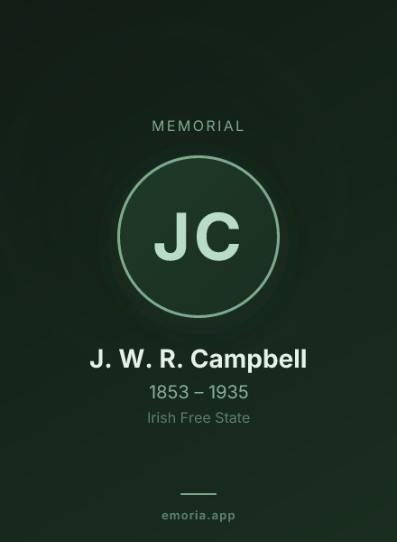 Memorial portrait of J. W. R. Campbell