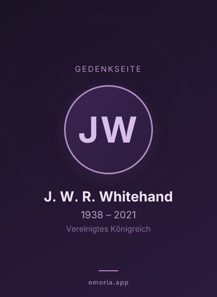 Gedenkportrait von J. W. R. Whitehand