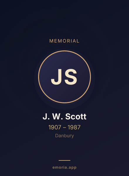 Memorial portrait of J. W. Scott